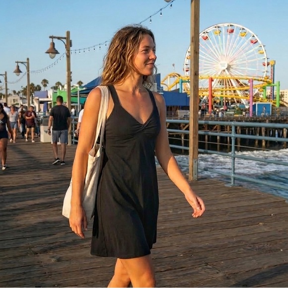 Prana Dresses & Skirts - Prana Manori Twist-Front Dress | Size Small | Black